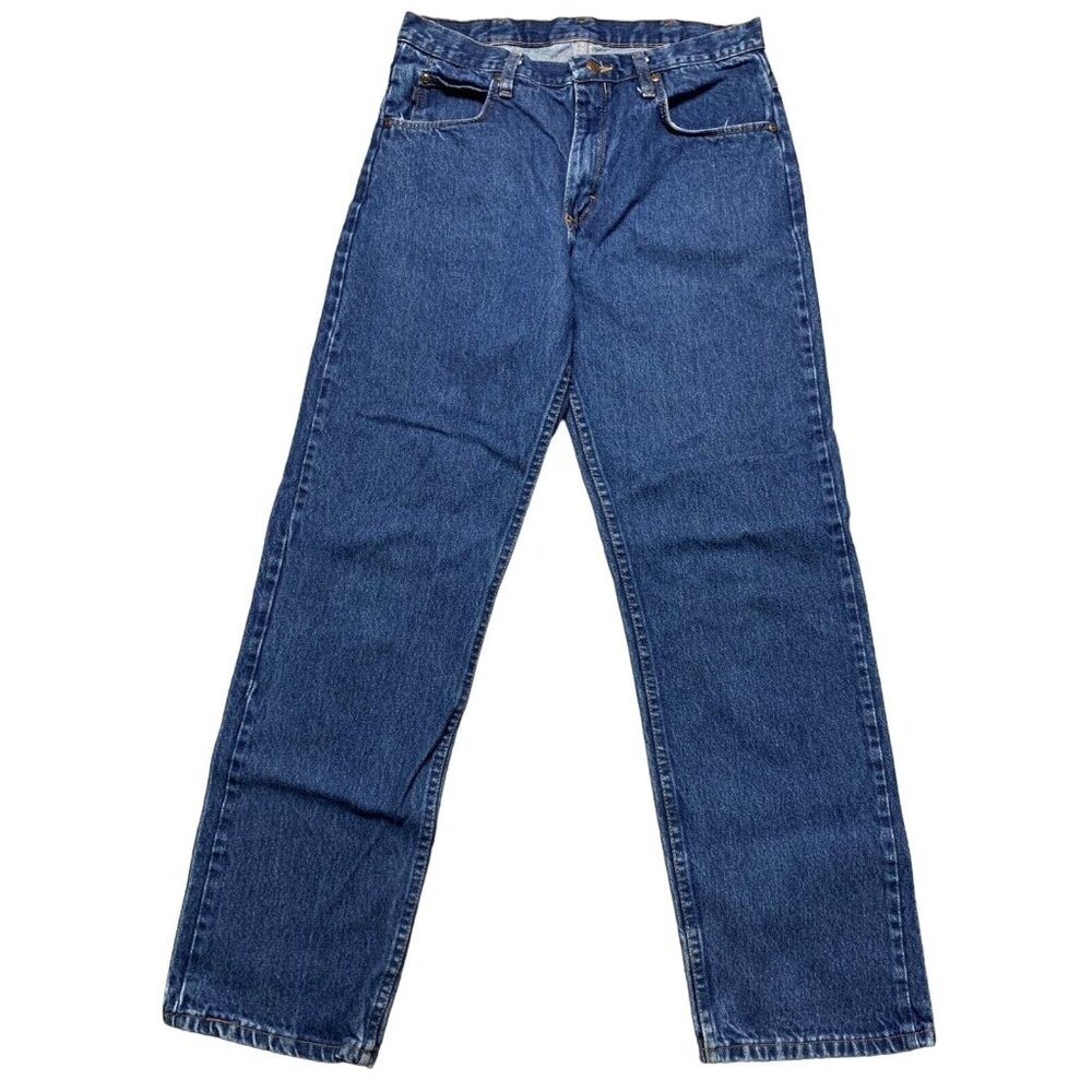 Red Kap Mens Work Jeans 32x31 Straight Leg 100% Cotton Denim Blue Medium Wash